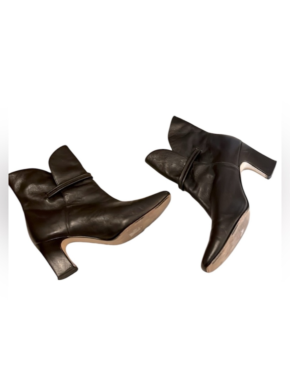 Jennifer Gucci Women’s Tia Brown Leather Heeled Ankle Boots Sz 8